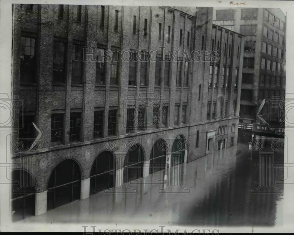 1936 Press Photo Flooded Pittsburgh Press Building, Pennsylvania - Historic Images