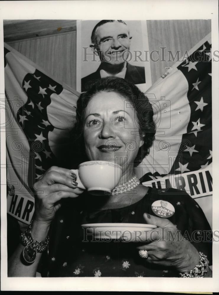 1956 Press Photo Chicago Marie Harriman wife of NY Governor Averell Harriman - Historic Images