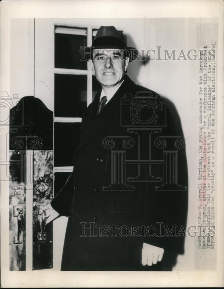 1948 Press Photo Averell Harriman Ambassador for European Recovery Program - Historic Images