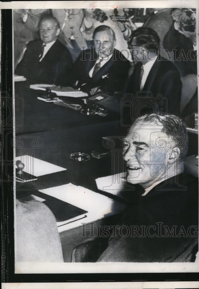 1959 Press Photo State Secretary Christian Herter, Selwyn Lloyd at Conference - Historic Images