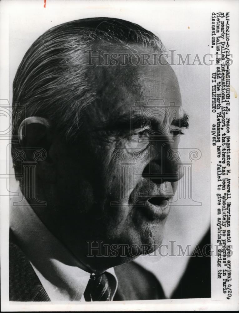 1953 Press Photo US Peace Negotiator Averell Harriman - Historic Images