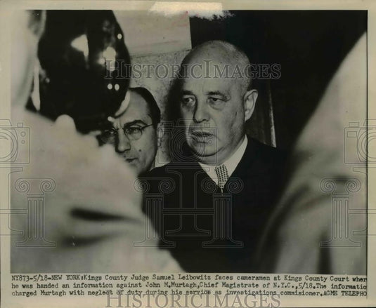 1951 Press Photo New York, Kings County Judge Sam Leibowitz charged J. Murtagh - Historic Images