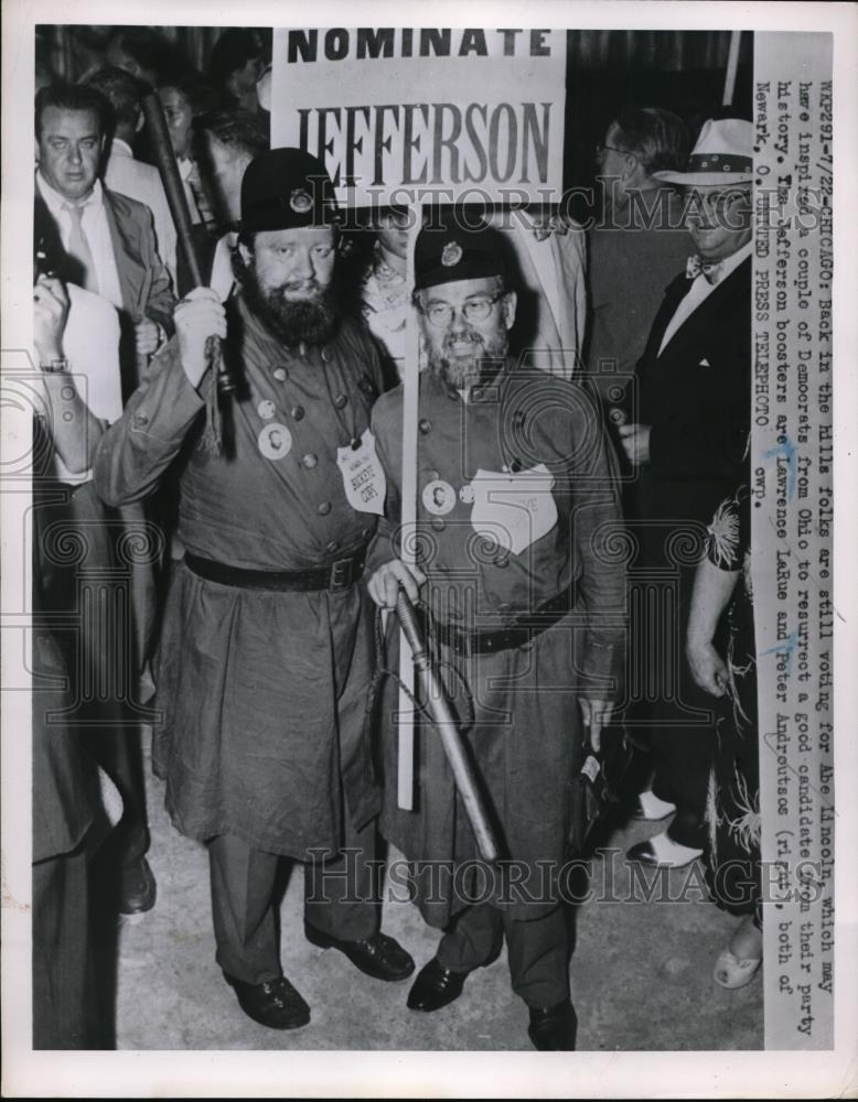 1952 Press Photo The Jefferson Booster Lawrence LaRue And Peter Androutsos - Historic Images