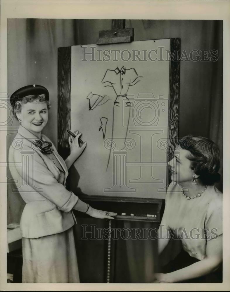 1951 Press Photo Celesta Carlyle left Writer - Historic Images