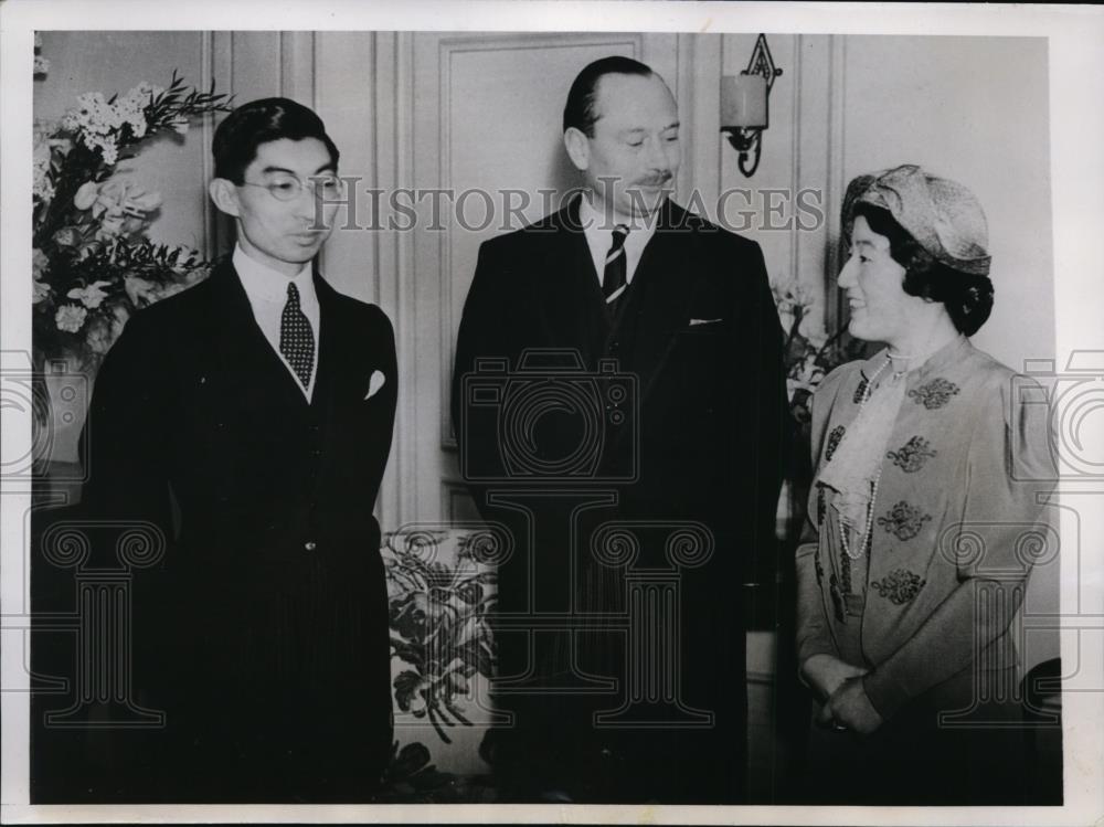1937 Press Photo The Duke Of Gloucester Sees Japanese Royal Couple - nee56789 - Historic Images