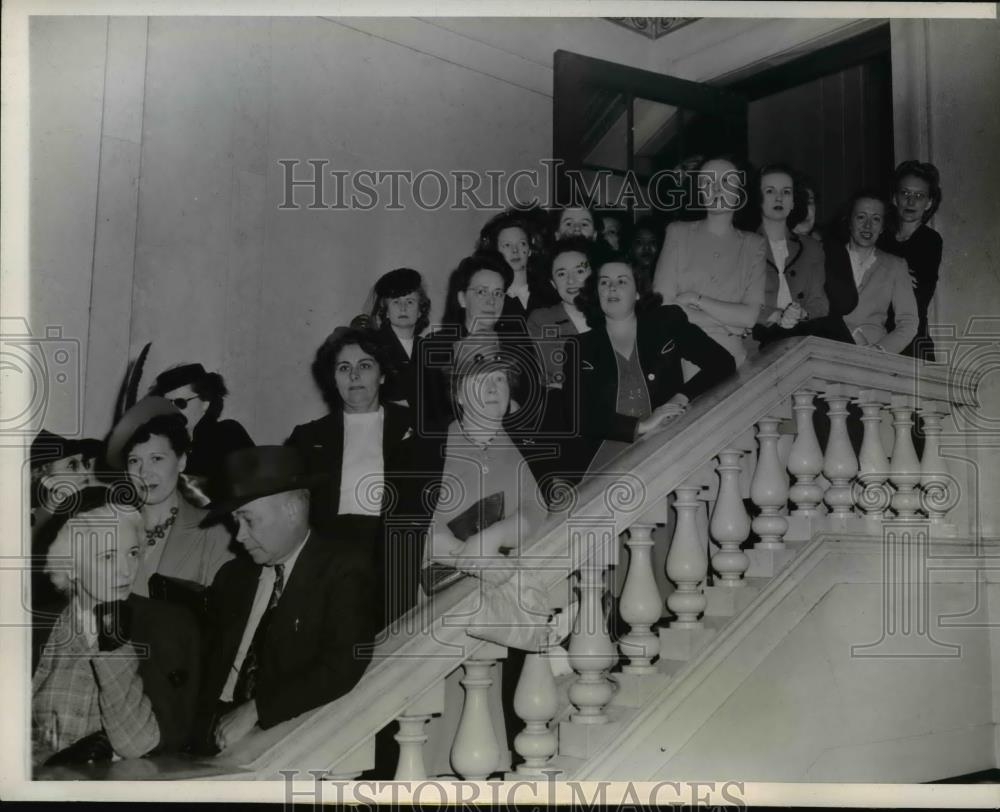 1945 Press Photo Russian Delegation at St Francis Hotel in San Francisco - Historic Images