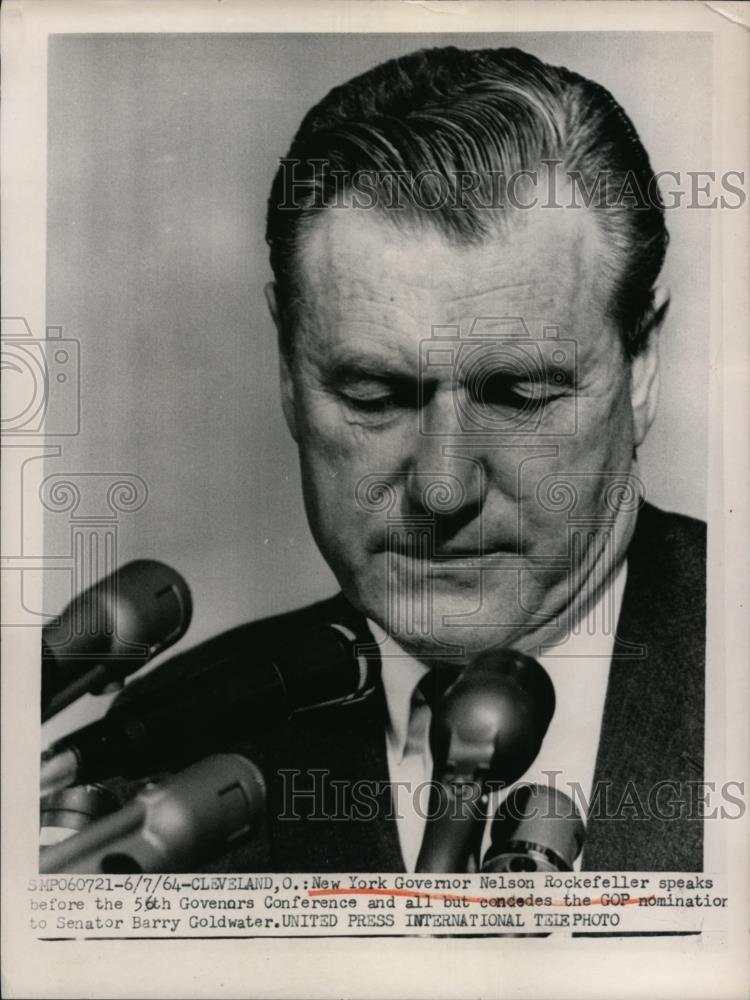 1964 Press Photo New York Governor Nelson Rockefeller at 56th Gov. conference. - Historic Images