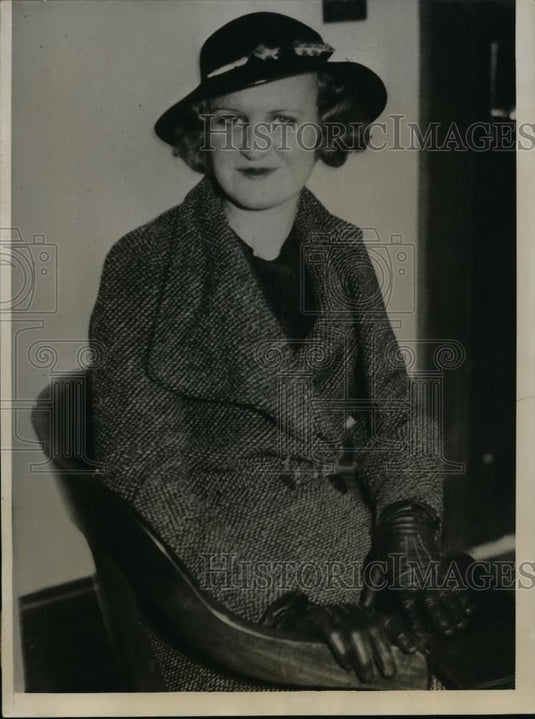1935 Press Photo Grace Brandon Of San Antonio Texas, In Court In Topeka Kansas. - Historic Images