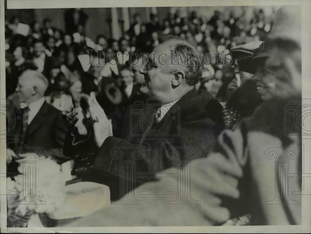 1934 Press Photo President Roosevelt, Wife, and Gov Hill McAllister in TN - Historic Images