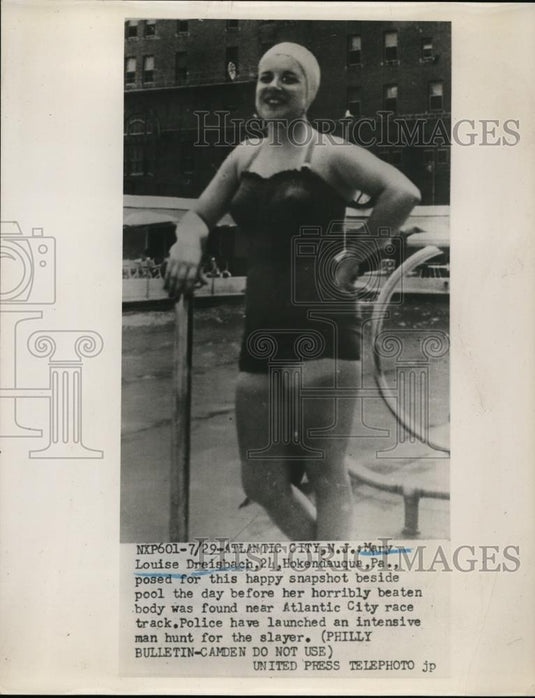Press Photo Mary Louise Dreischbach Atlantic City Race track - nee53881 - Historic Images