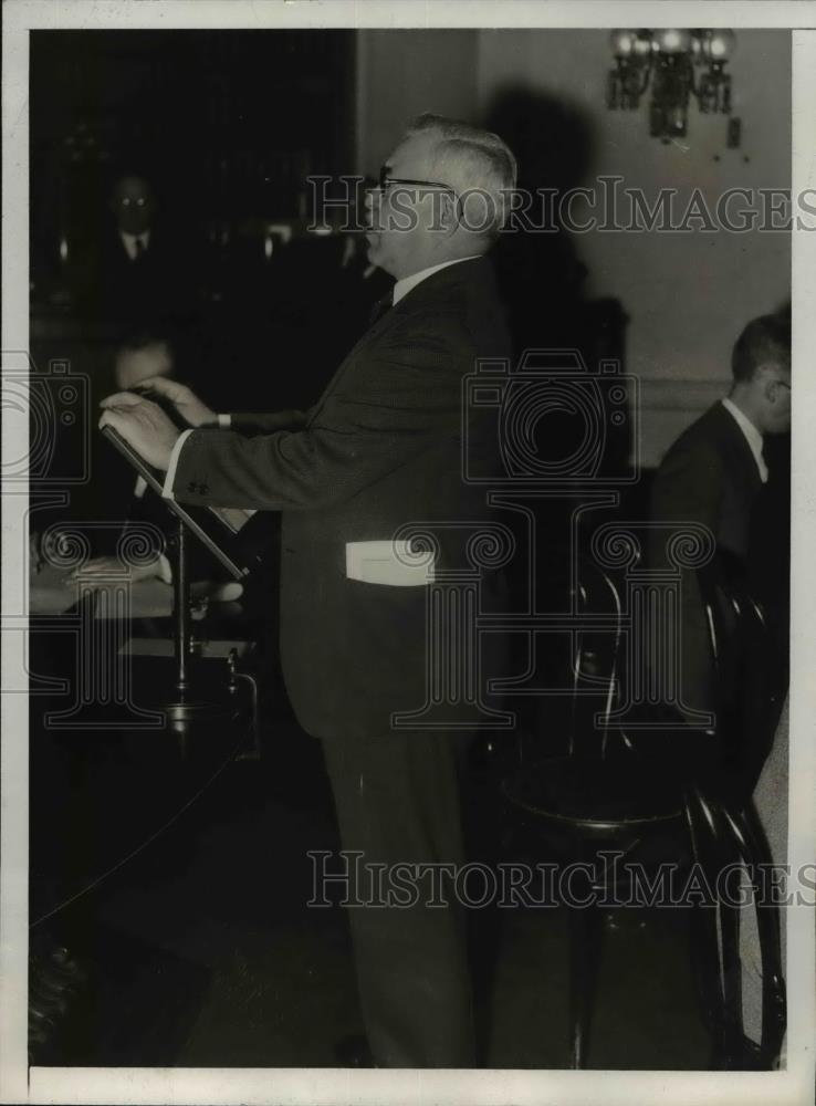 1932 Press Photo Congressman Adolph Sabath at House Ways & Means Committee - Historic Images