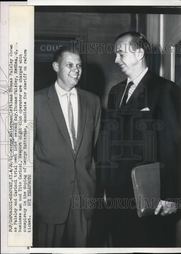 1961 Press Photo George Ratterman & Thomas Paisley Charged with Conspi ...