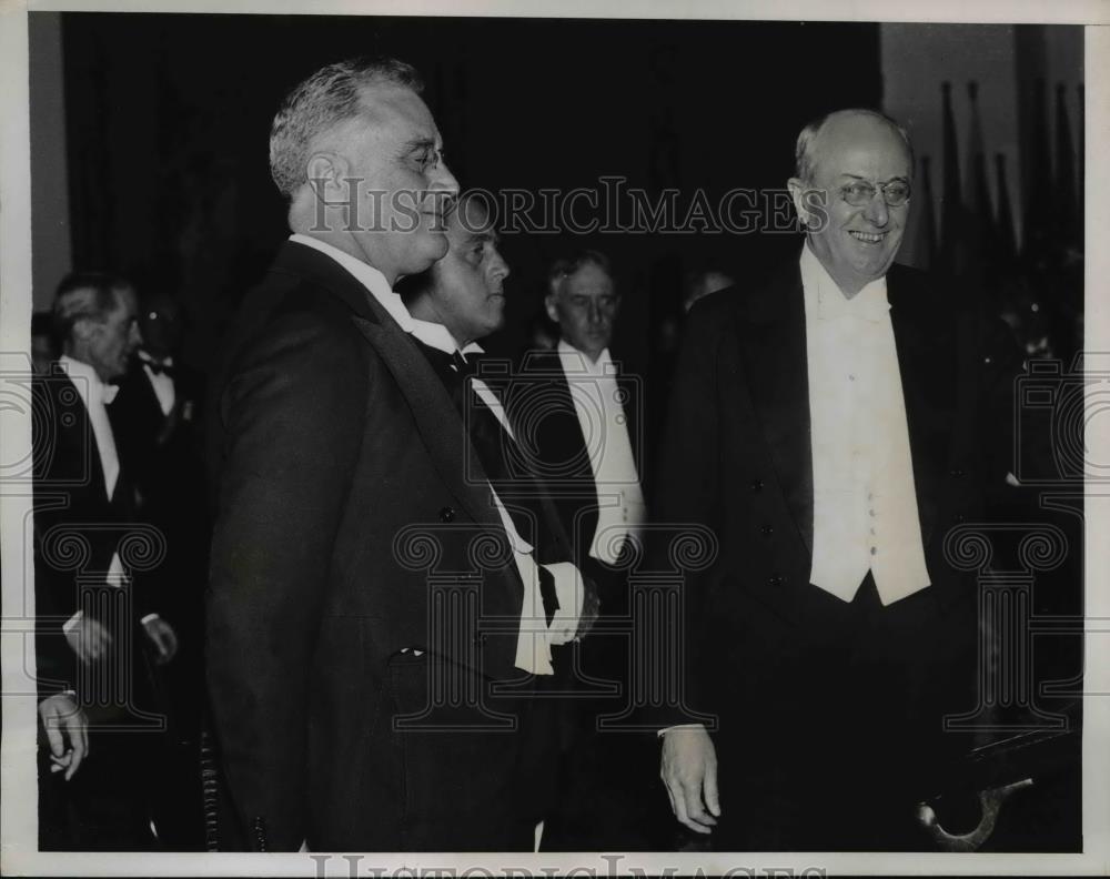 1934 Press Photo President Franklin D. Roosevelt, Attorney Gen. Homer Cummings - Historic Images