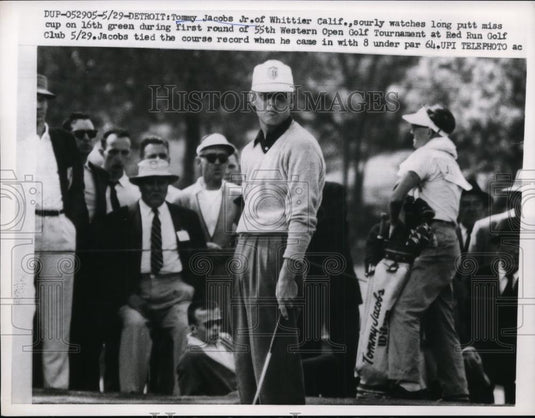 1958 Press Photo Detroit Tommy Jacobs Jr in Western Open at Red Run - nes29294 - Historic Images
