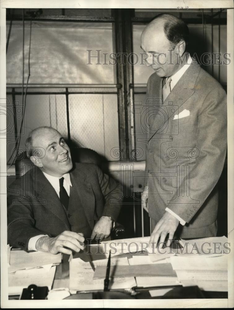 1941 Press Photo John J. McClay Sec of war Assistant, Robert A. Lobvett - Historic Images