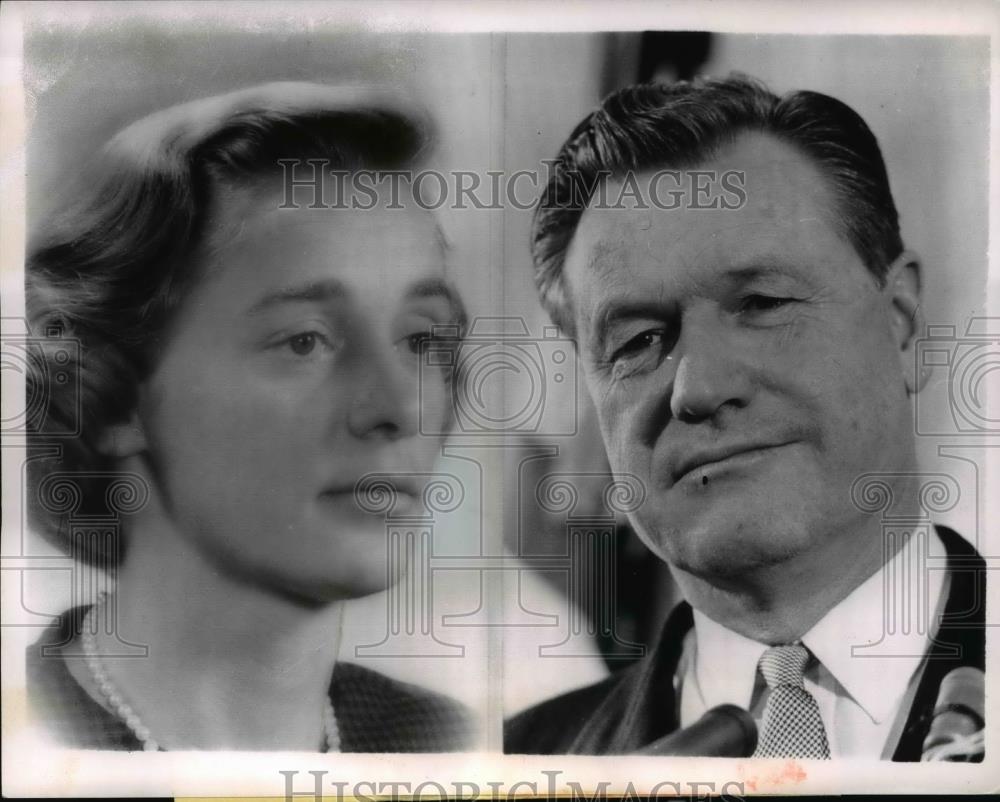 1963 Press Photo New York Governor Nelson Rockefeller, Wife Margarette Murphy - Historic Images