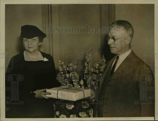 1937 Press Photo Samuel Gompers Jr Son of Late Pres of American Labor Federation - Historic Images
