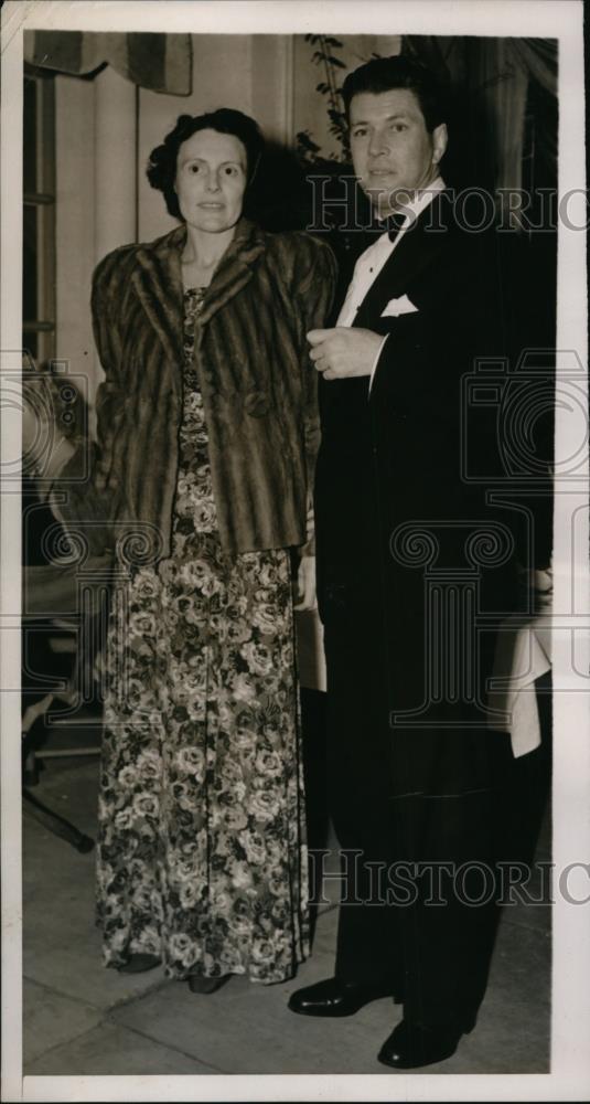 1939 Press Photo Palm Beach Fla Gene Tunney retired boxer, wife nee Polly Lauder - Historic Images