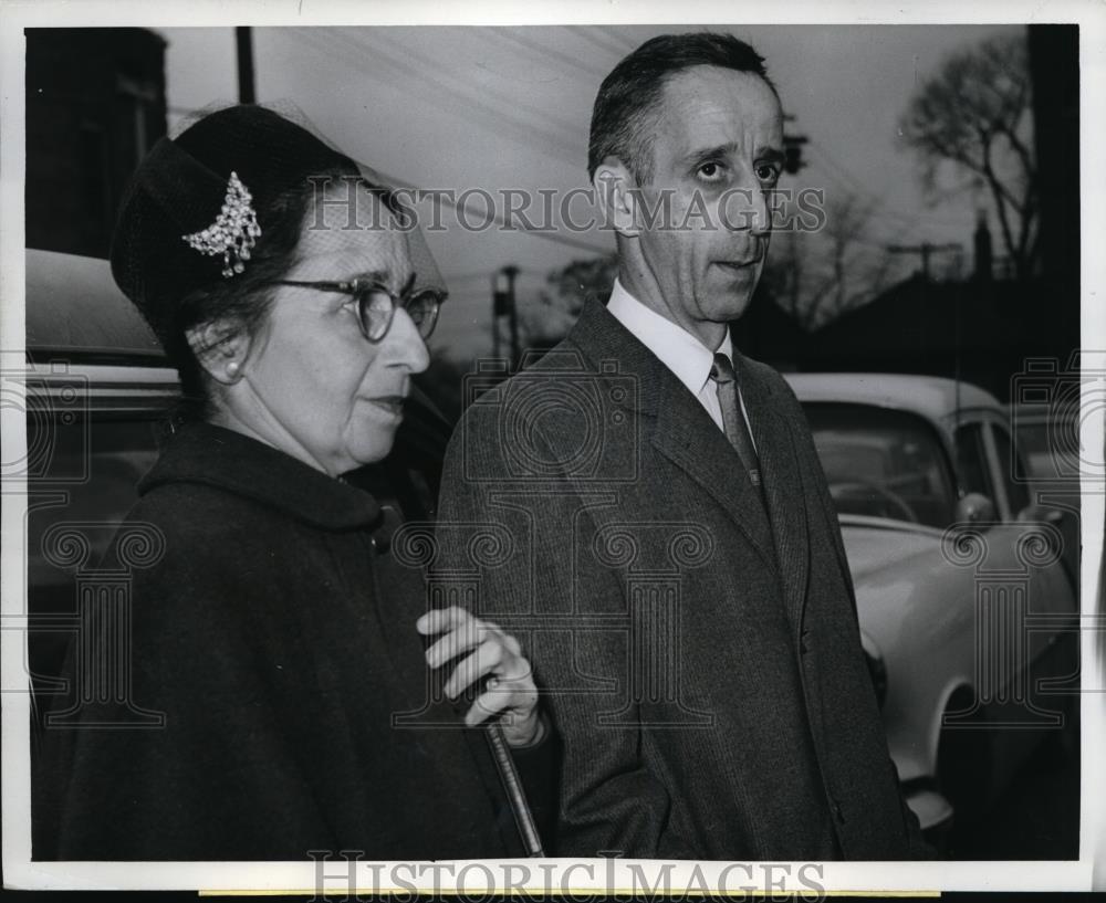 1961 Press Photo Whiting Ind. Benedict Chilla and sister Mrs Andrew Witko . - Historic Images