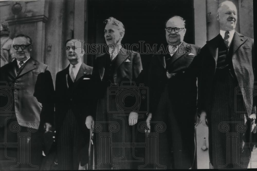 1948 Press Photo Ministers of the Five member nations - Historic Images