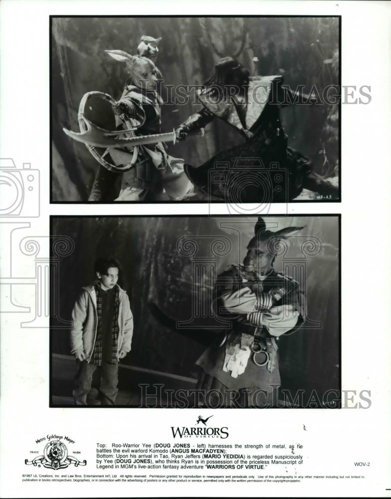 1997 Press Photo Doug Jones Angus Macfadyen Mario Yedidia in Warriors of Virtue - Historic Images