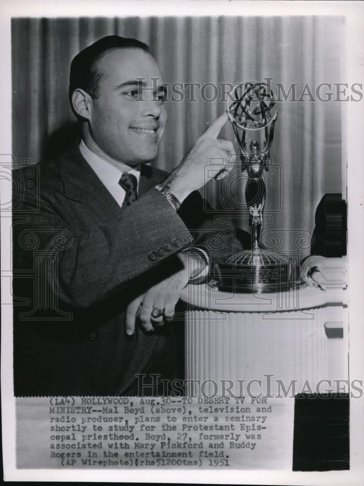 1951 Press Photo Television and radio producer, Mal Boyd - Historic Images