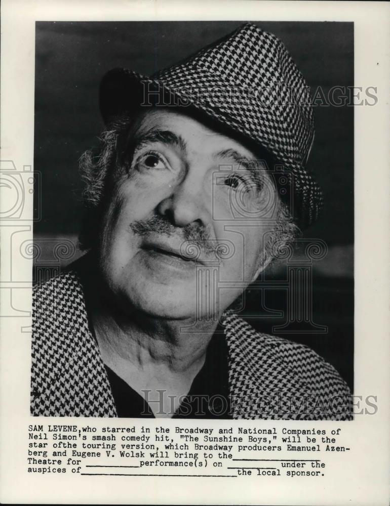 1975 Press Photo Sam Levene of The Sunshine Boys - cvp31323 - Historic Images
