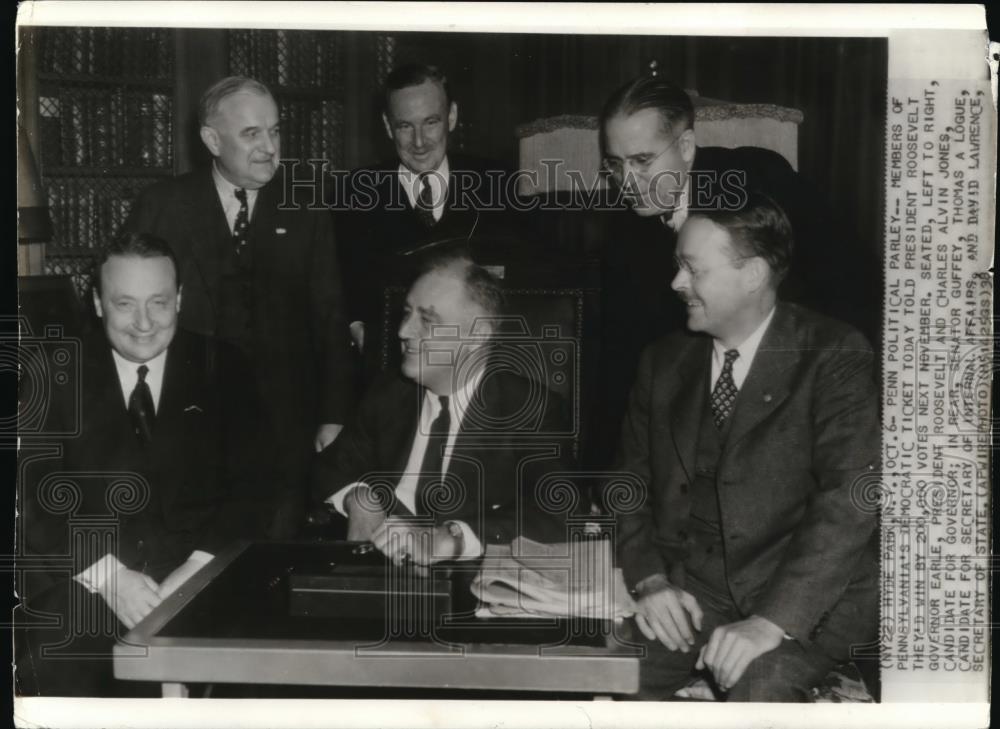 1938 Press Photo Members of Pennsylvania&#39;s Democratic ticket - Historic Images