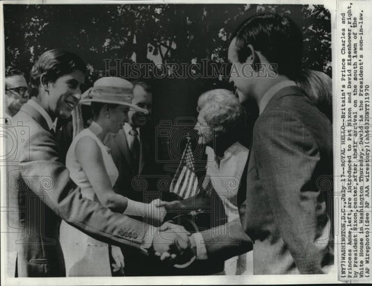 1970 Press Photo Britain's Prince Charles & Princess Anne at the White House - Historic Images
