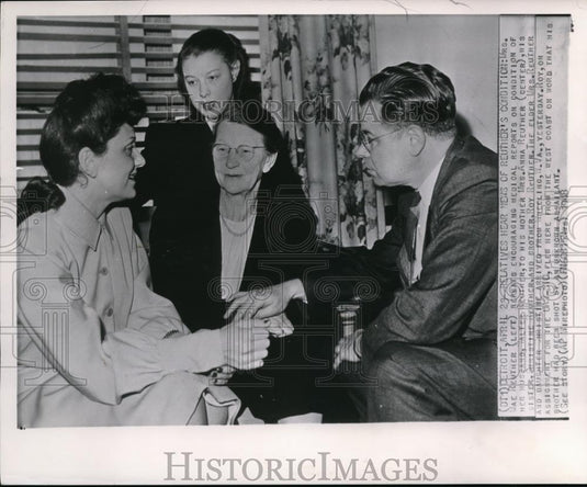1948 Press Photo Relatives hear news of Alter Reuther's condition - Historic Images