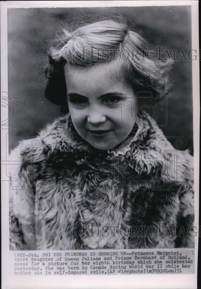 1951 Press Photo Princess Margriet, Queen Juliana&#39;s third daughter - Historic Images