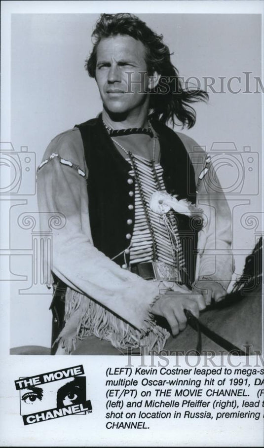 1992 Press Photo Kevin Costner stars as Lt. John Dunbar in Dances with Wolves - Historic Images
