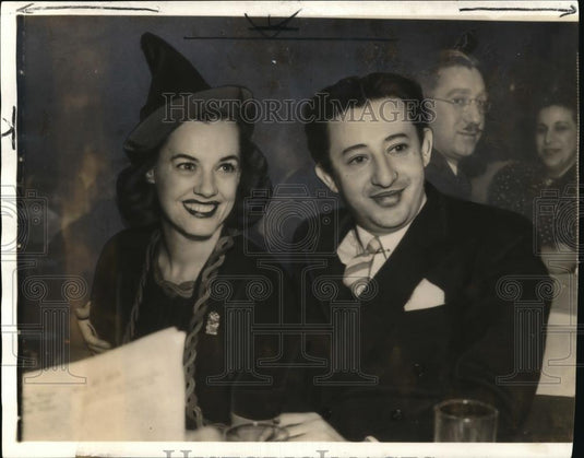 1938 Press Photo Billy Rose & bride-to-be Eleanor Holm Jarrett - Historic Images