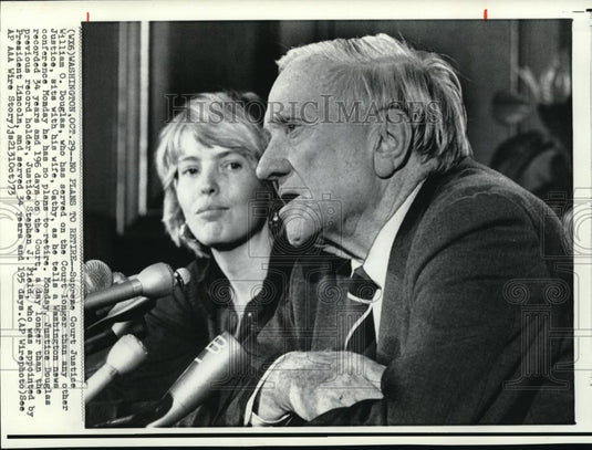 1973 Press Photo Associate Justice William Douglas of the Supreme Court - Historic Images