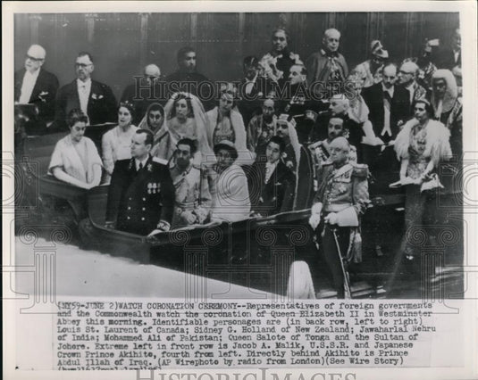 1953 Press Photo Representatives of foreign governments and the Commonwealth - Historic Images