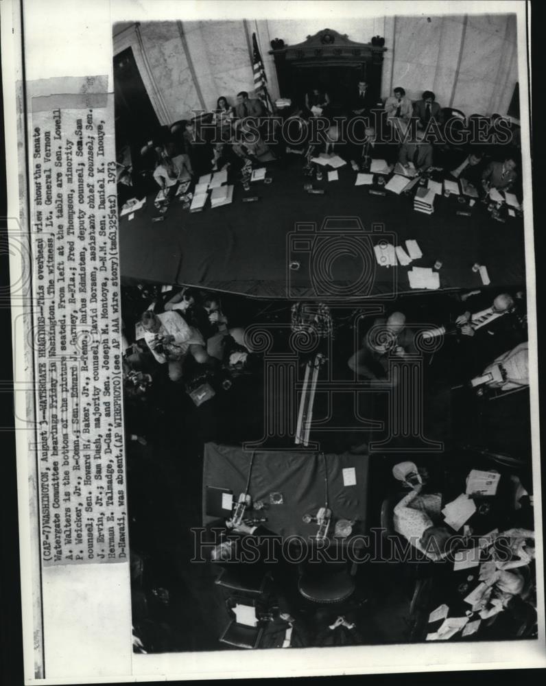 1973 Press Photo  The Senate Watergate Committee hearings in Washington - Historic Images