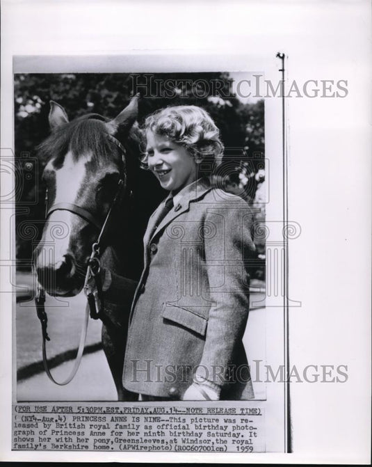 1959 Press Photo England Royal Family Princess Anne - Historic Images