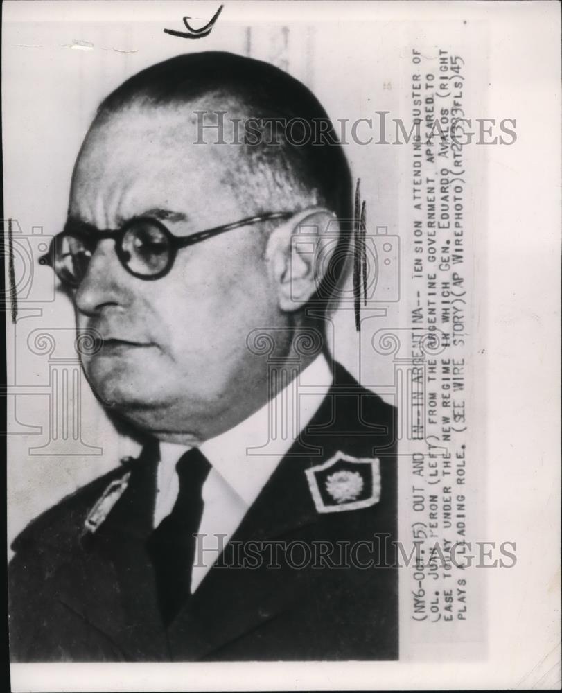 1947 Press Photo General Eduardo Avalos - Historic Images