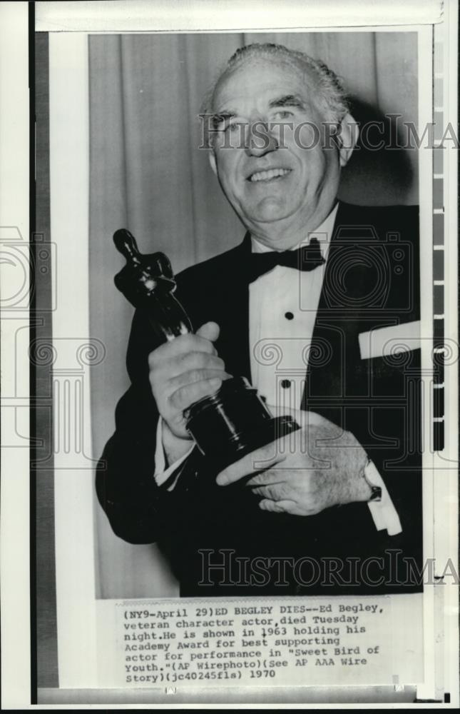 1970 Press Photo Ed Begley, veteran character actor - cvw00486 - Historic Images