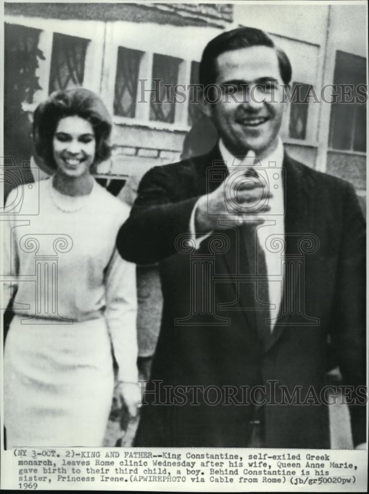 1969 Press Photo King Constantine, self-exiled Greek monarch in Rome - Historic Images