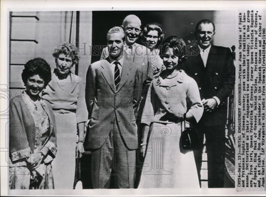 1961 Press Photo Princess Sophie and her fiance Prince Juan Carlos - Historic Images