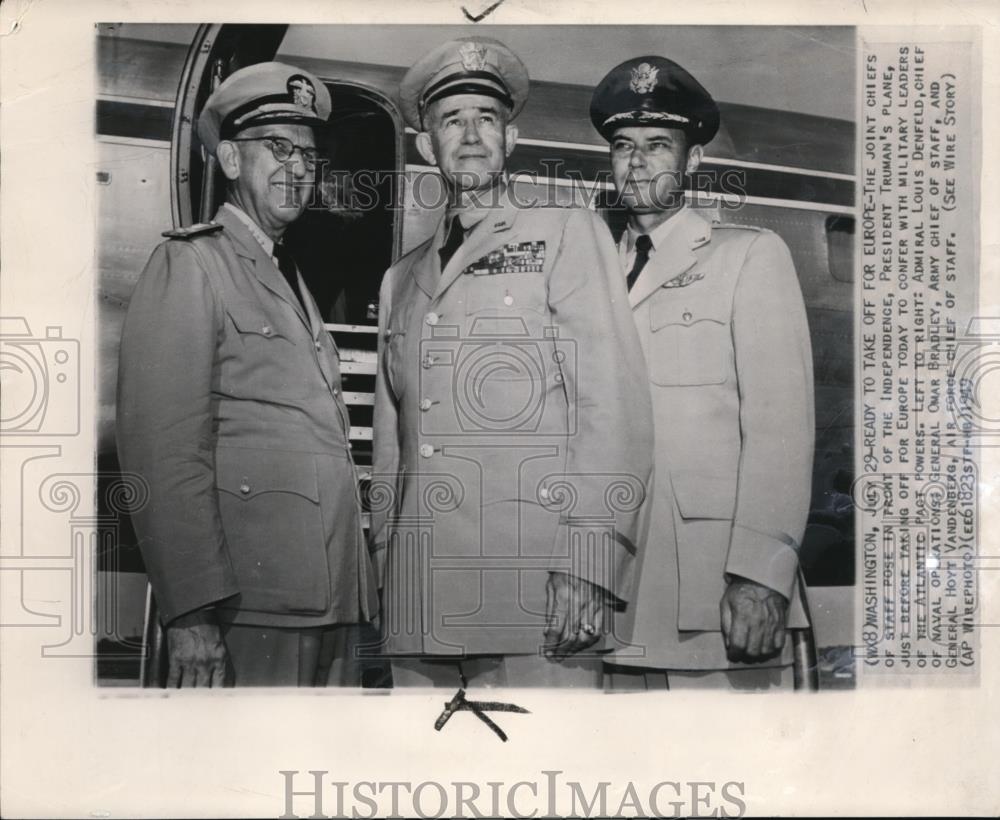 1949 Press Photo Ready to take off for Europe - Historic Images