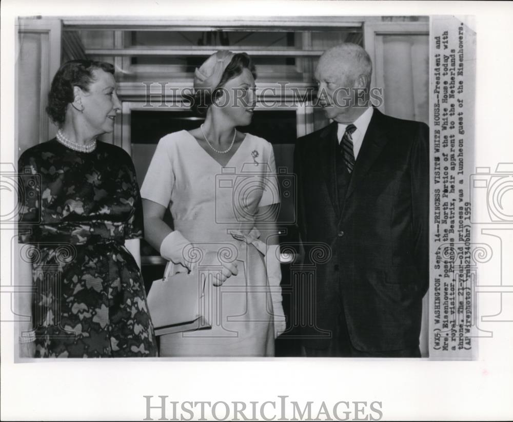 1959 Press Photo Princess Beatrix visits White House - Historic Images