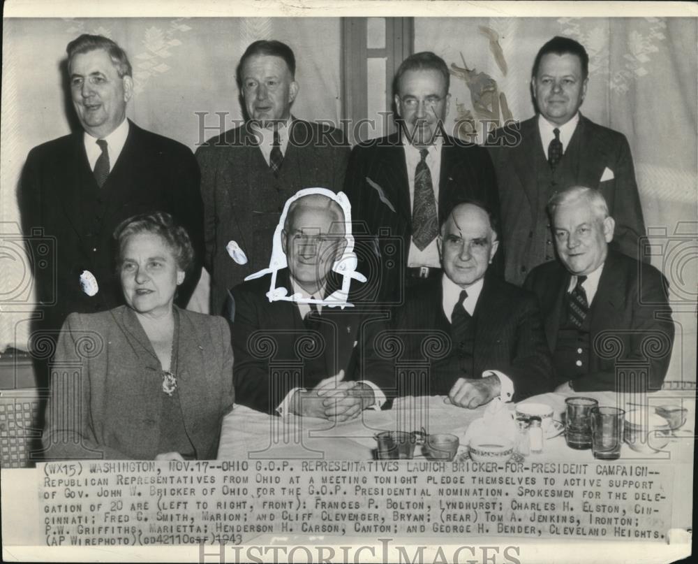 1947 Press Photo Republican representatives from Ohio at a meeting tonight - Historic Images