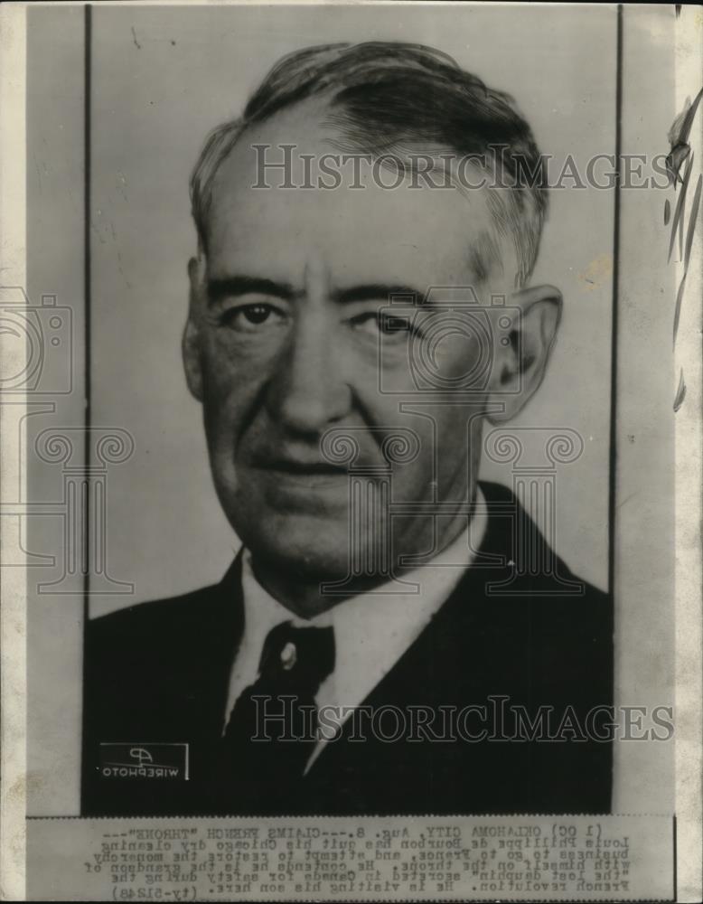 1935 Press Photo L.P De Bourbon France Royal Family/. - Historic Images