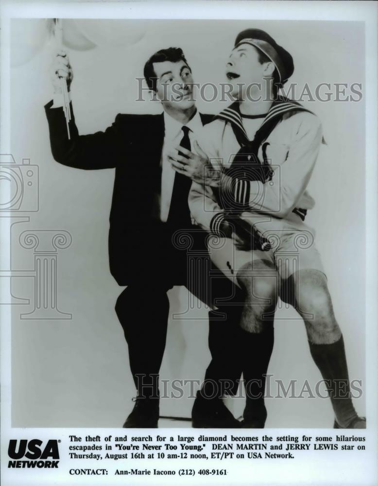 1955 Press Photo Dean Martin and Jerry Lewis in You're Never Too Young - Historic Images