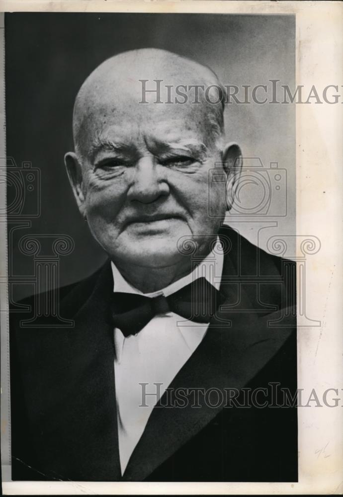 1964 Press Photo Former President Herbert Hoover, 90 suffer massive hemorrhage - Historic Images