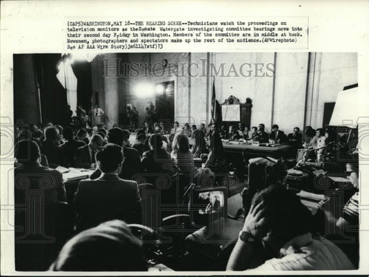 1973 Press Photo The Senate Watergate investigating Committee hearings - Historic Images