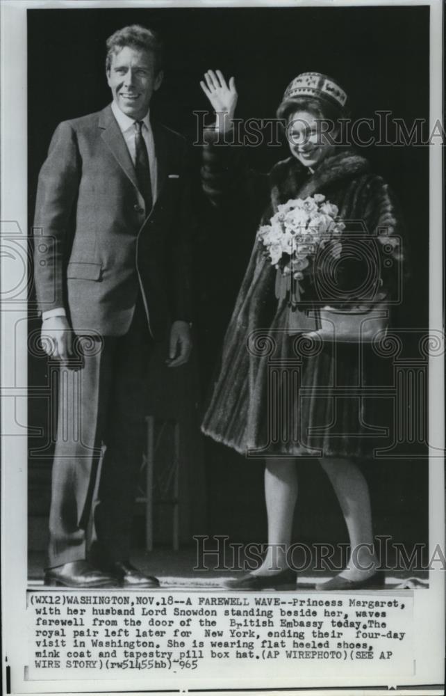 1965 Press Photo Princess Margaret, with her husband Lord Snowdon - Historic Images