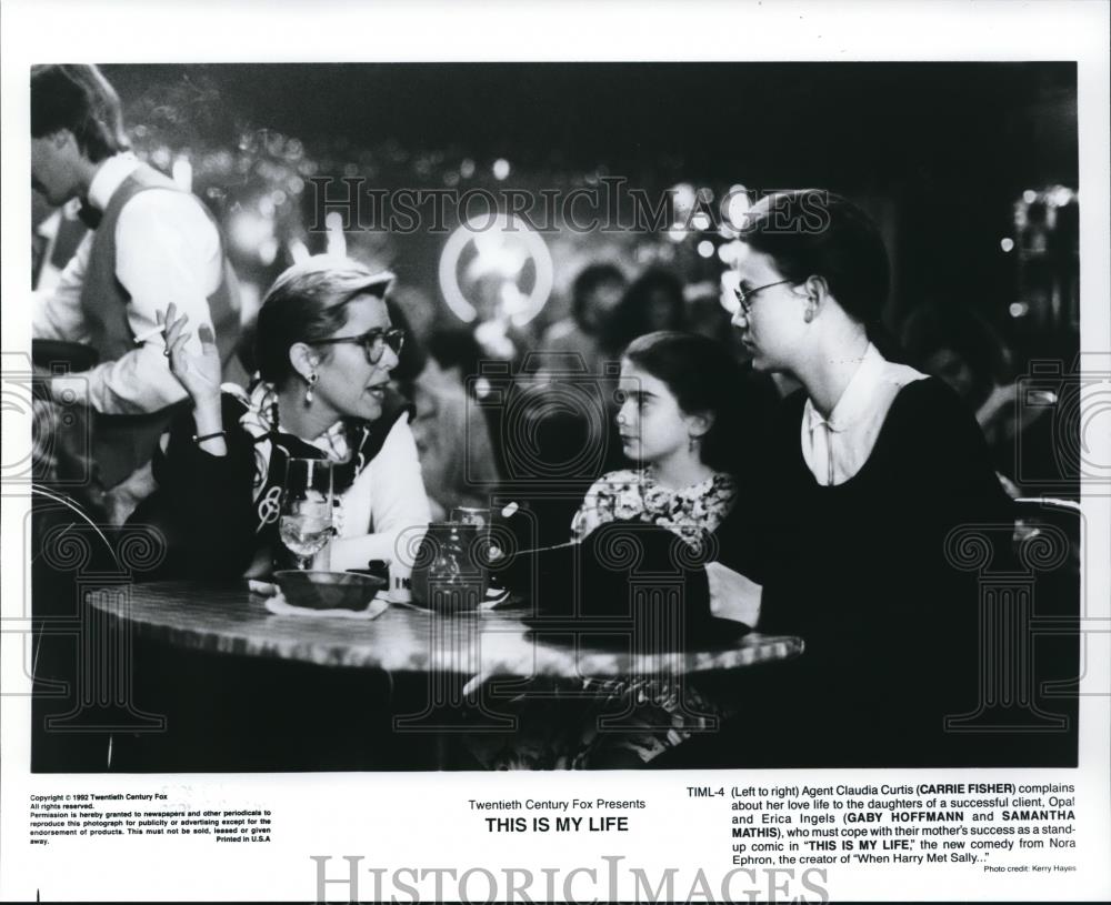 1993 Press Photo Carrie Fisher Gaby Hoffmann and Samantha Mathis This is my Life - Historic Images